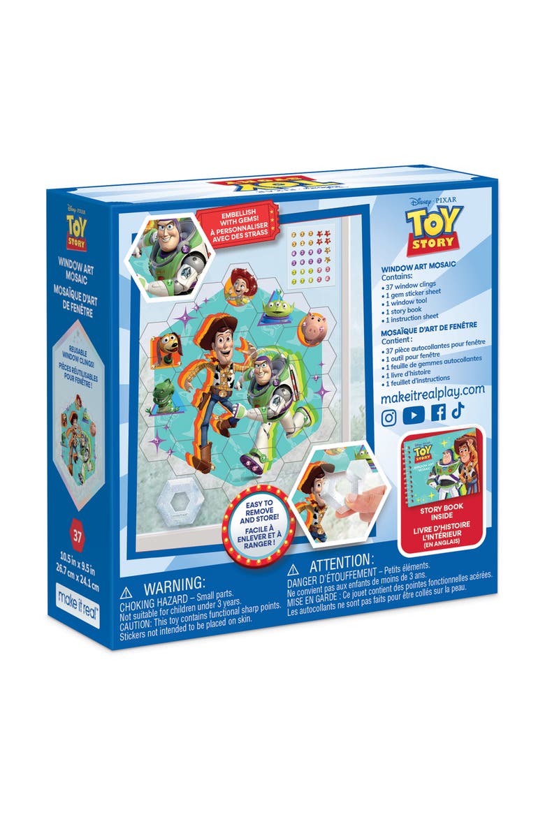 The Toy Story 41 Piece Window Art Mosaic Clings, Alternate, color, Multicolored