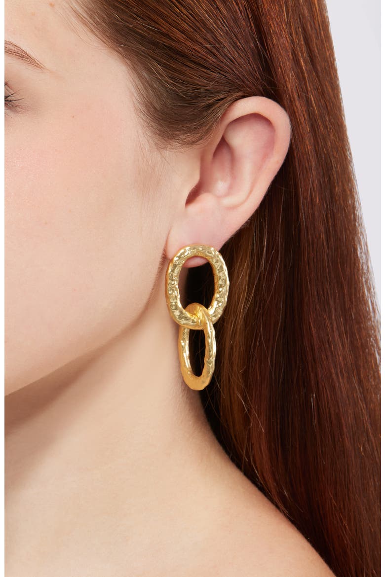 Bold Link Dangle Necklace, Alternate, color, GOLD