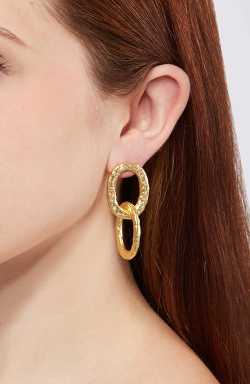 Karine Sultan Bold Link Dangle Necklace In Gold