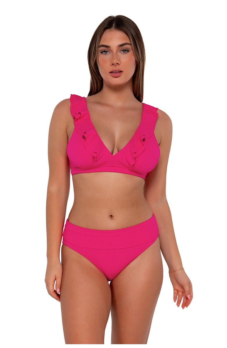 Sunsets Willa Wireless Bikini Swimsuit Top - F Cup, Main, color, 