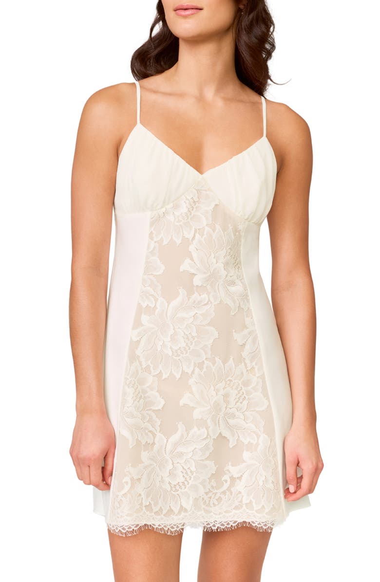 Rya Collection Royale Embroidered Chemise, Main, color, Ivory