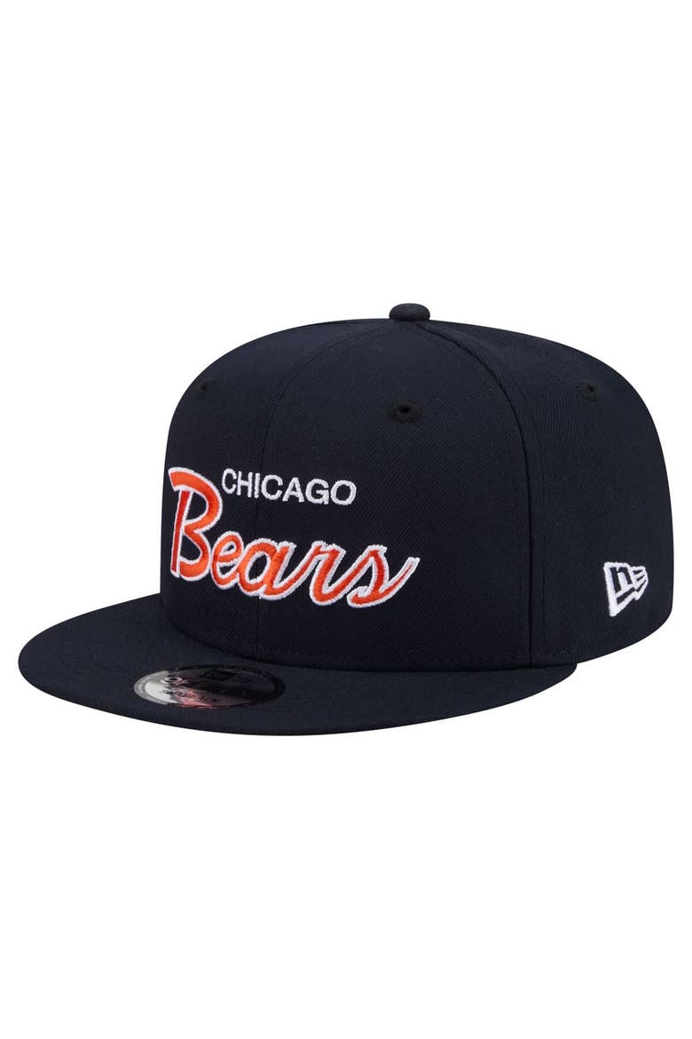 Men's New Era  Navy Chicago Bears Core Team Script 9FIFTY Snapback Hat, Main, color, Navy