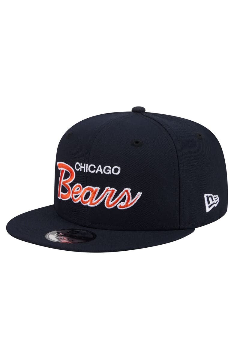 New Era Men's New Era Navy Chicago Bears Core Team Script 9FIFTY Snapback Hat, Main, color, Navy