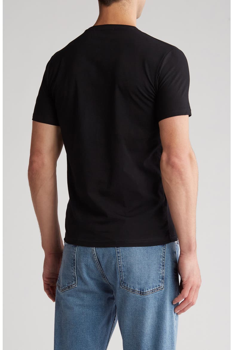 3D Abstract Graphic Print T-Shirt, Alternate, color, BLACK