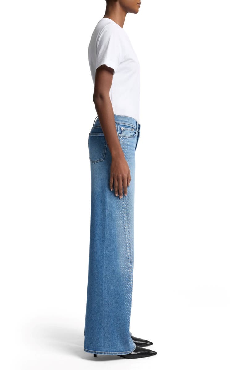 7 For All Mankind Twisted Seam Lotta High Waist Wide Leg Jeans, Alternate, color, Love Soul