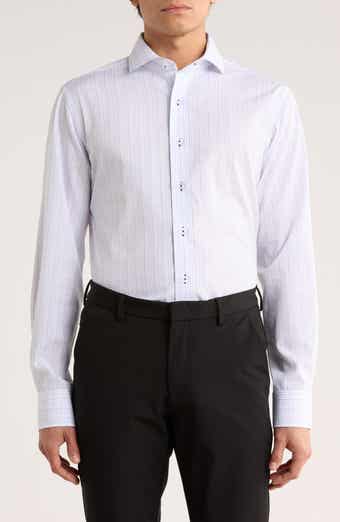Lorenzo Uomo Trim Fit Check Cotton Dress Shirt