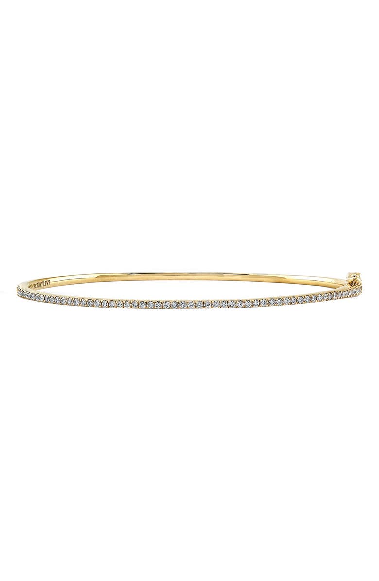 Bony Levy Skinny Stackable Diamond Bangle, Main, color, 18K Yellow Gold