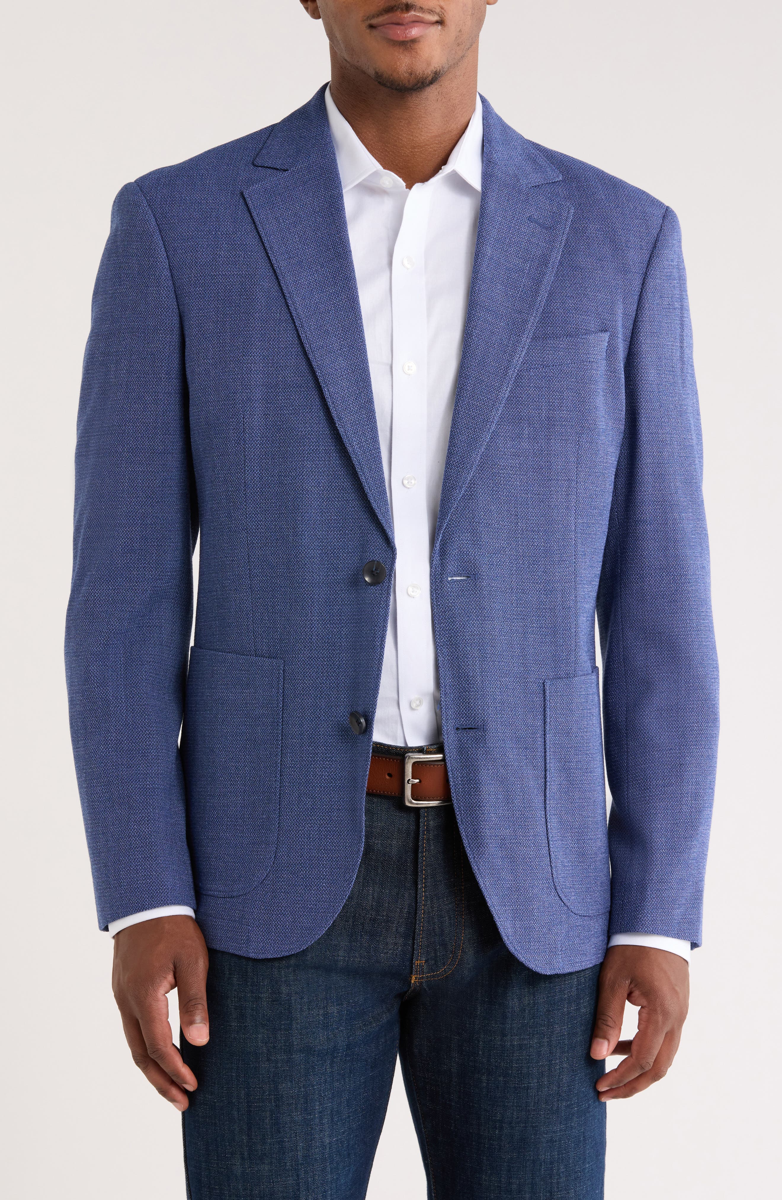 Textured Knit Wool Sport Coat