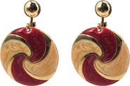 MADISON BEVERLY HILLS Vintage 1980s Gold Swirl Clip On Earrings