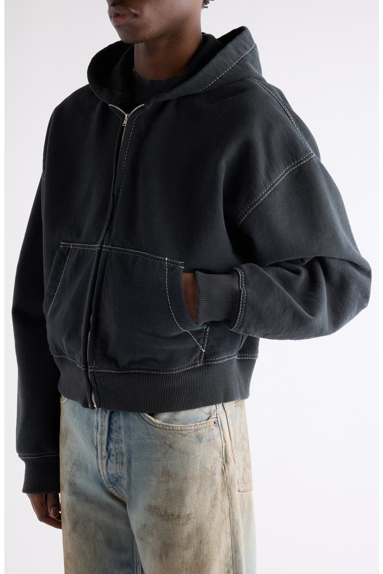 Acne Studios Foscar U Autograph Logo Embroidered Zip Hoodie (Men