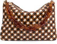 Clare V. Tricolor Woven Flat Clutch Purse
