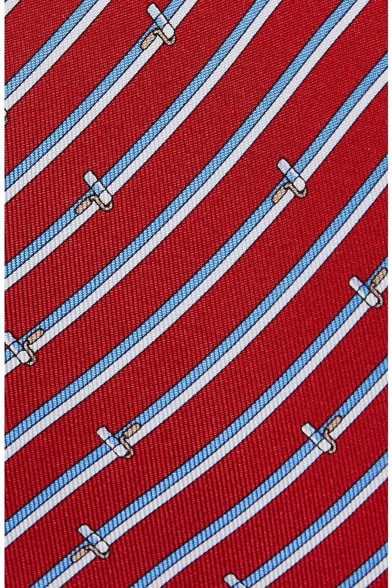 Tinta Painter Stripe Silk Tie, Alternate, color, BORDEAUX