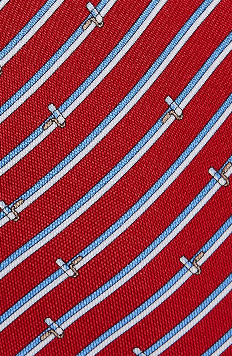 FERRAGAMO Tinta Painter Stripe Silk Tie, Alternate, color, Bordeaux