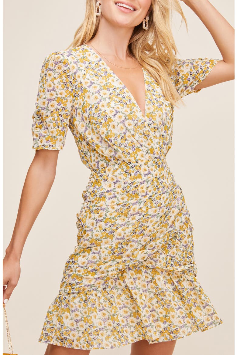 Lucky Me Minidress, Alternate, color, MUSTARD BLUE DAISY FLORAL