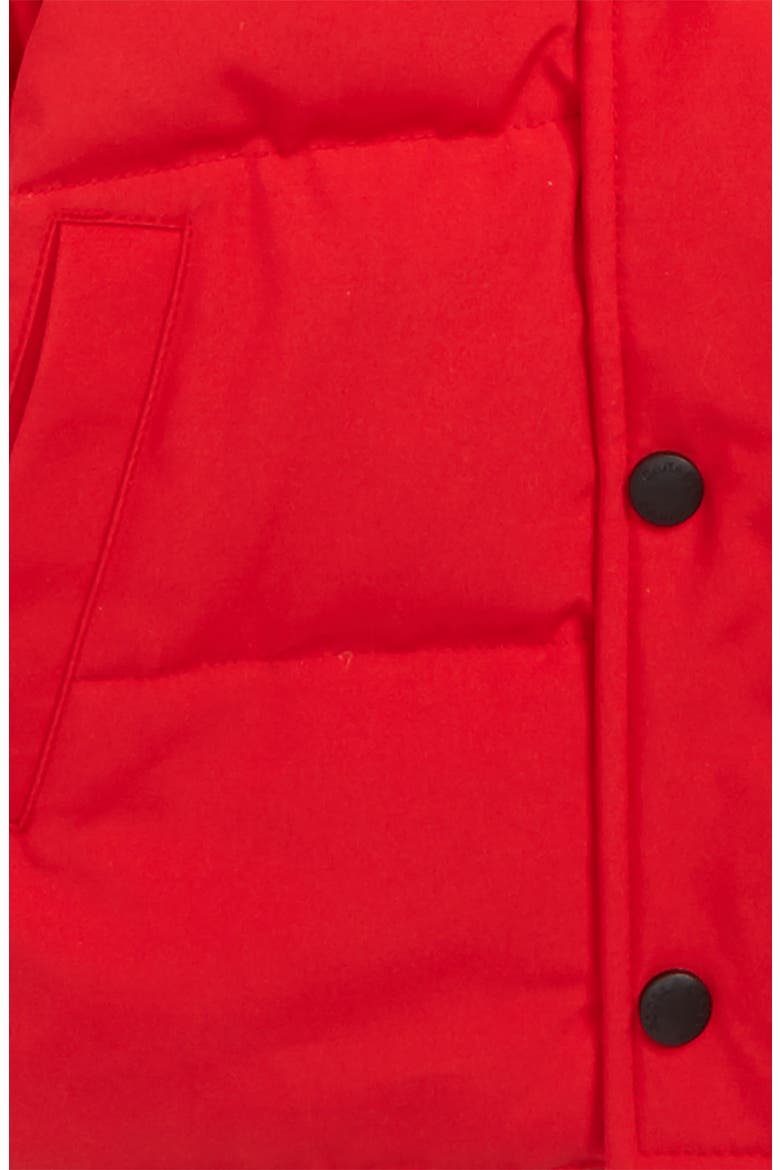 Snowy Owl Down Parka with Genuine Coyote Fur Trim, Alternate, color, RED