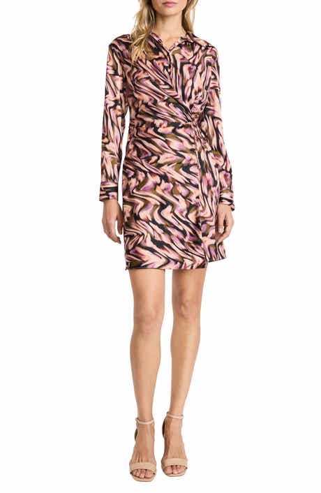 DONNA MORGAN FOR MAGGY Long Sleeve Shirtdress