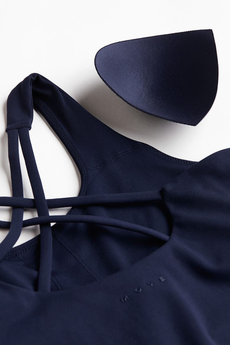 Sports Vest Top With Softmove, Alternate, color, Navy blue