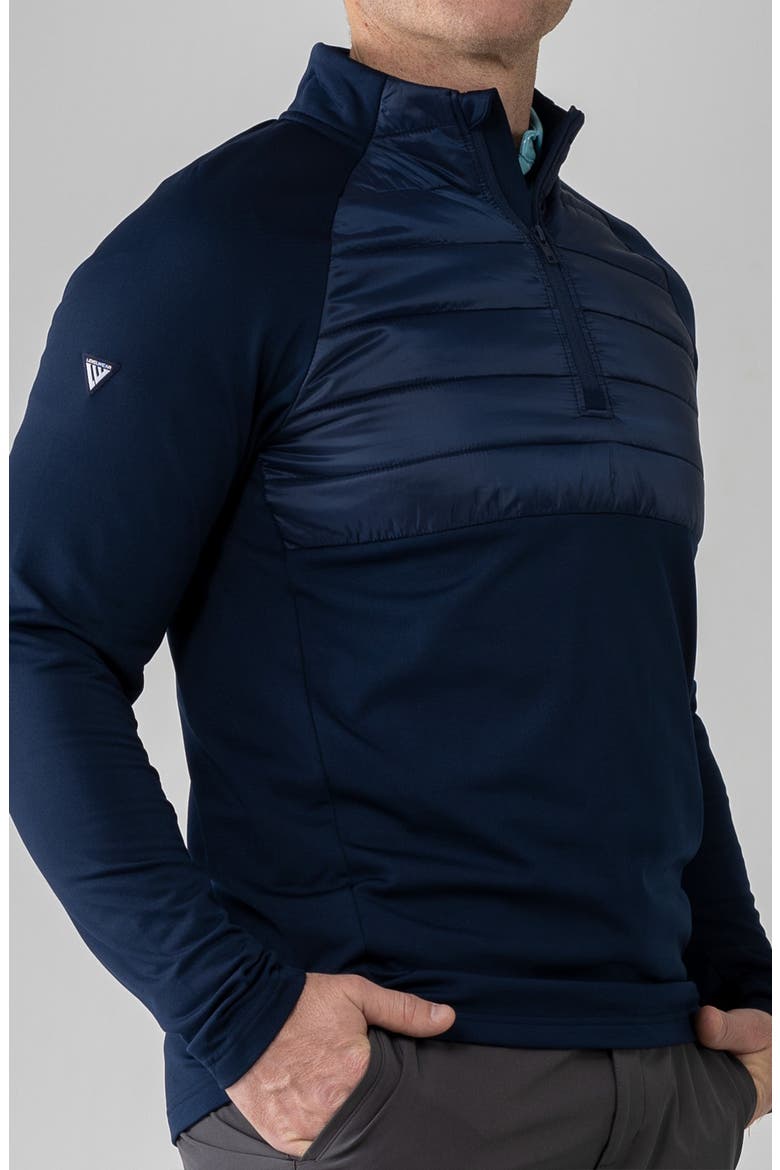 Frequency Quarter Zip Pullover, Alternate, color, NAVY