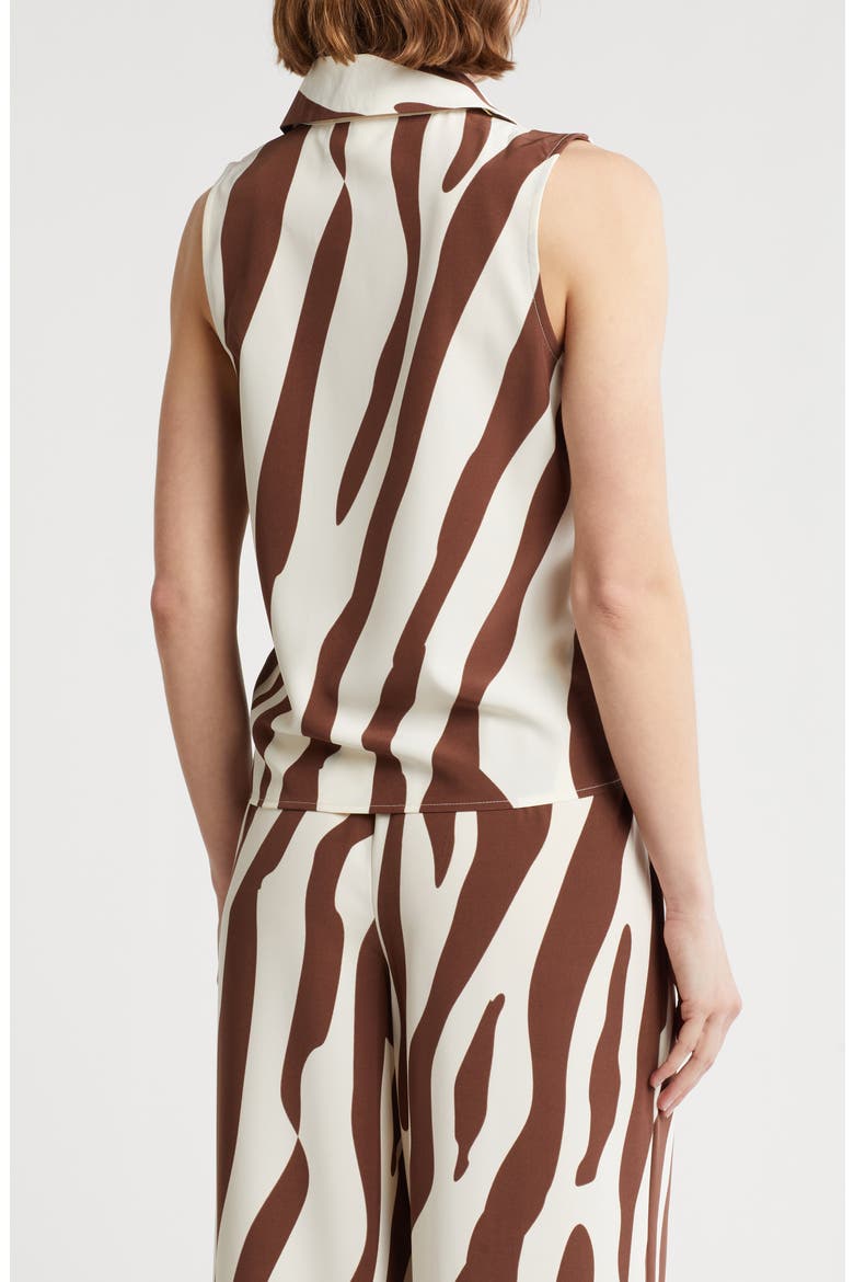 Harper Print Sleeveless Blouse, Alternate, color, HARPER ZEBRA