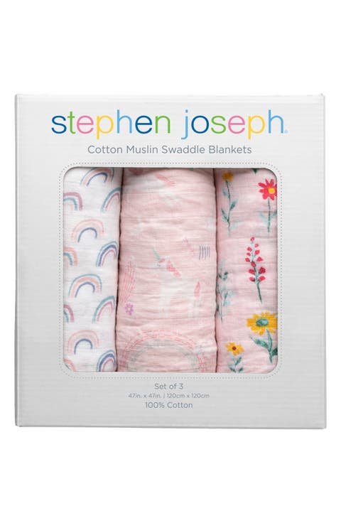 Set of 3 Muslin Blankets