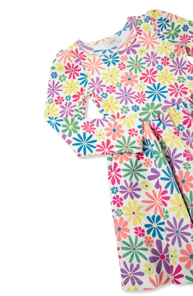 Peek Aren't You Curious Kids' Fall Daisy Long Sleeve Fit & Flare Dress, Alternate, color, 