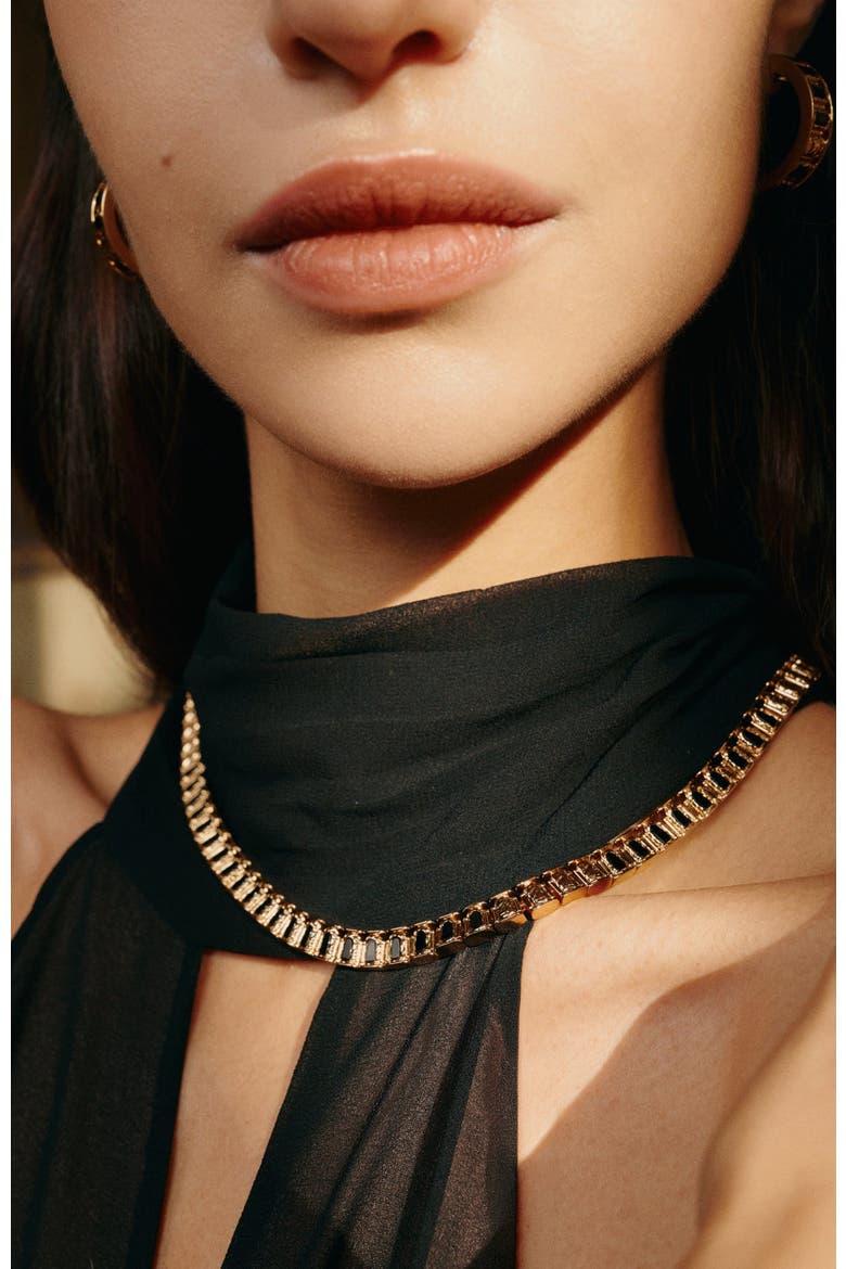 Crown of Rome Necklace, Alternate, color, Gold & Black