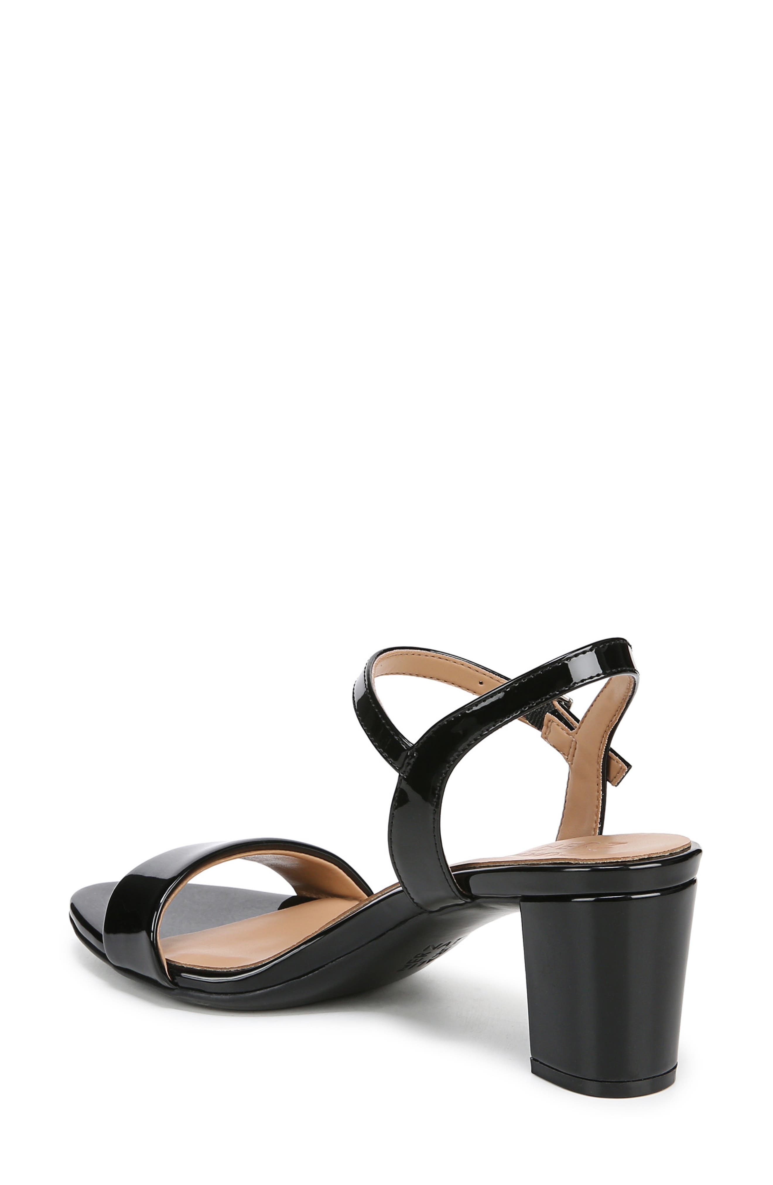 Naturalizer Bristol Ankle Strap Sandal - Wide Width Available, Alternate, color, Black Patent Faux Leather