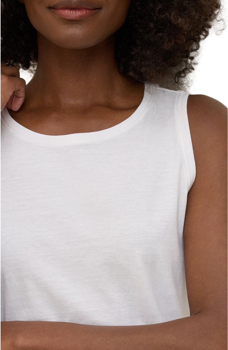 Pact Organic Cotton Softspun High Neck Tank, Alternate, color, White