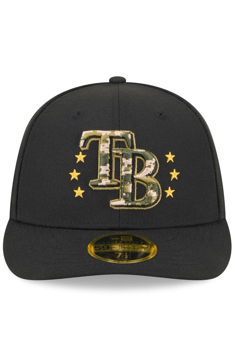 New Era Men's New Era Black Tampa Bay Rays 2024 Armed Forces Day Low Profile 59FIFTY Fitted Hat, Alternate, color, Black