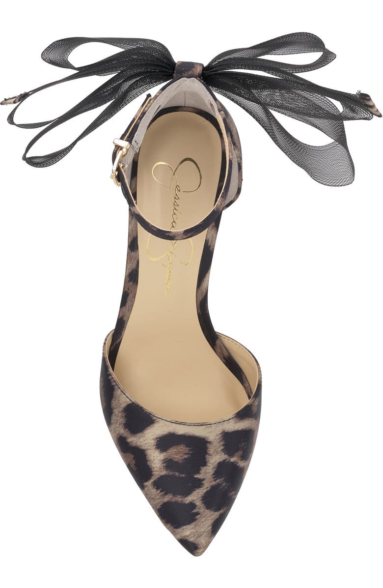Jessica Simpson Phindies Ankle Strap Pointed Toe Pump, Alternate, color, Safari Combo