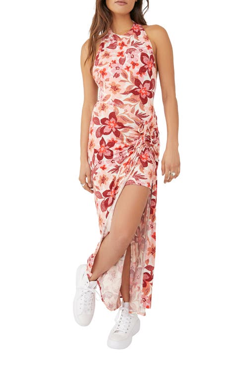 Mimi Floral Racerback Cutout Tank Maxidress
