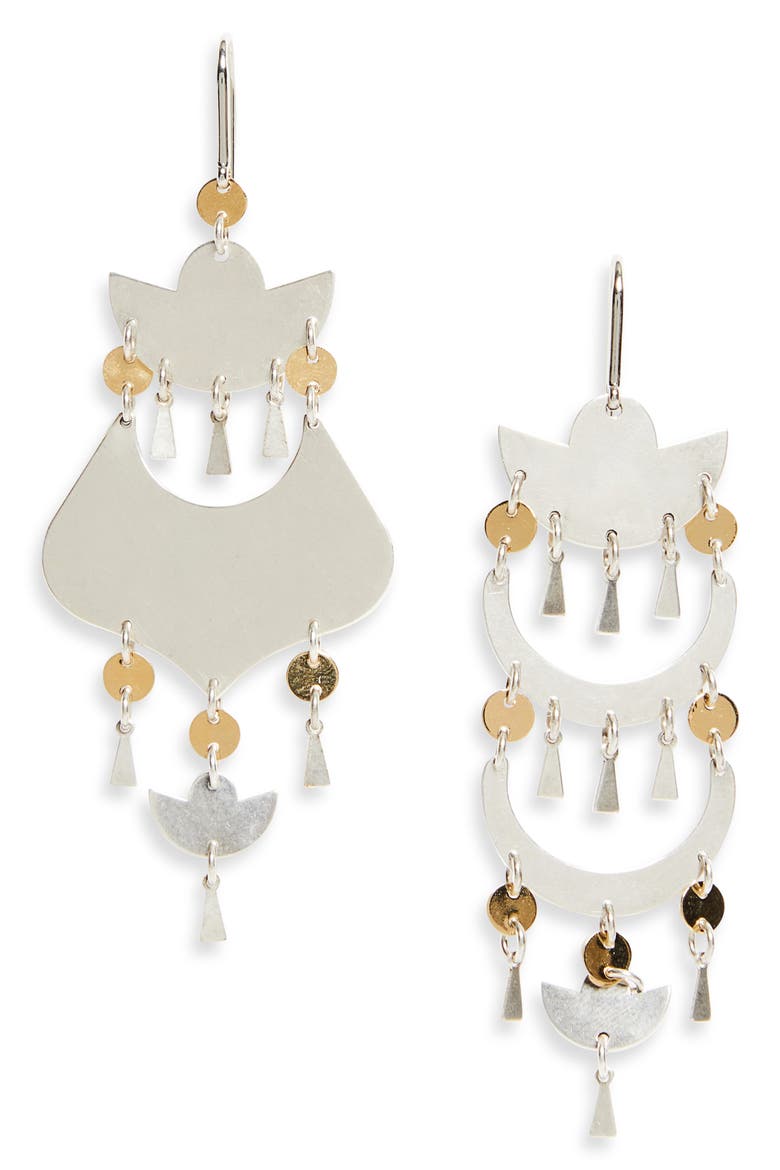 Chandalier Earrings, Main, color, SILVER/ DORE SIDO