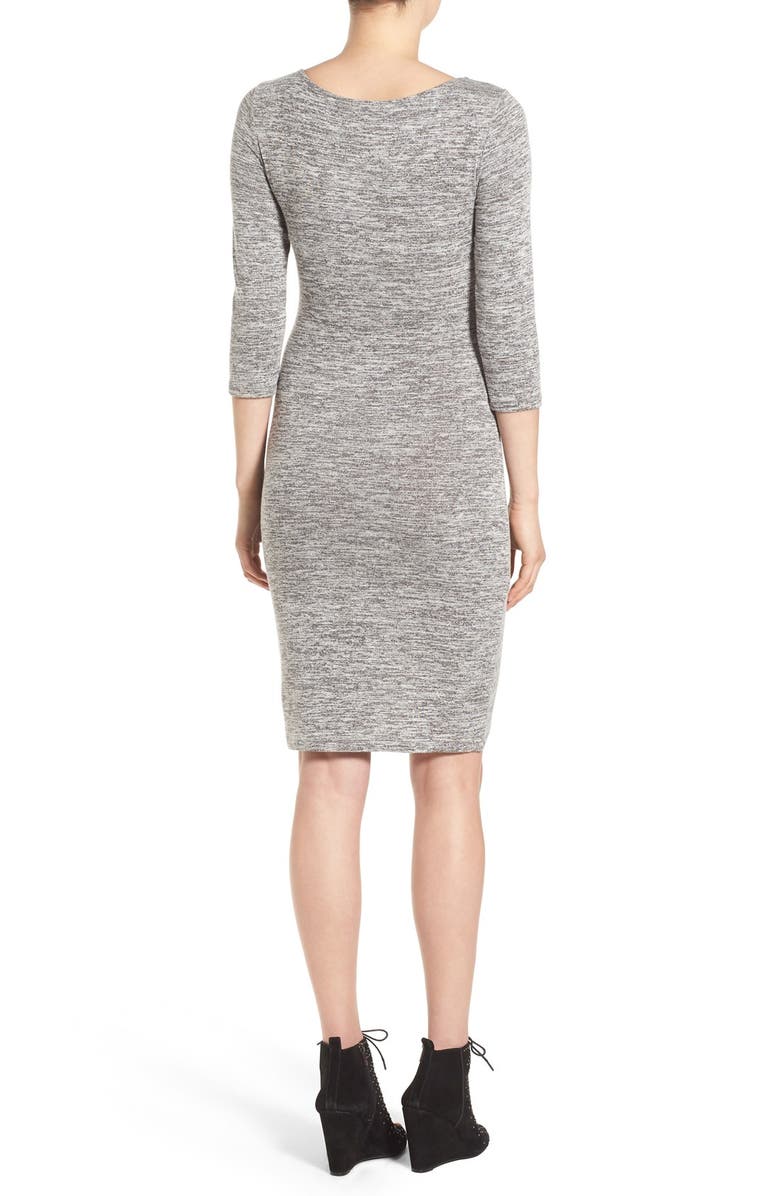 Leith V-Neck Ruched Dress, Alternate, color, 