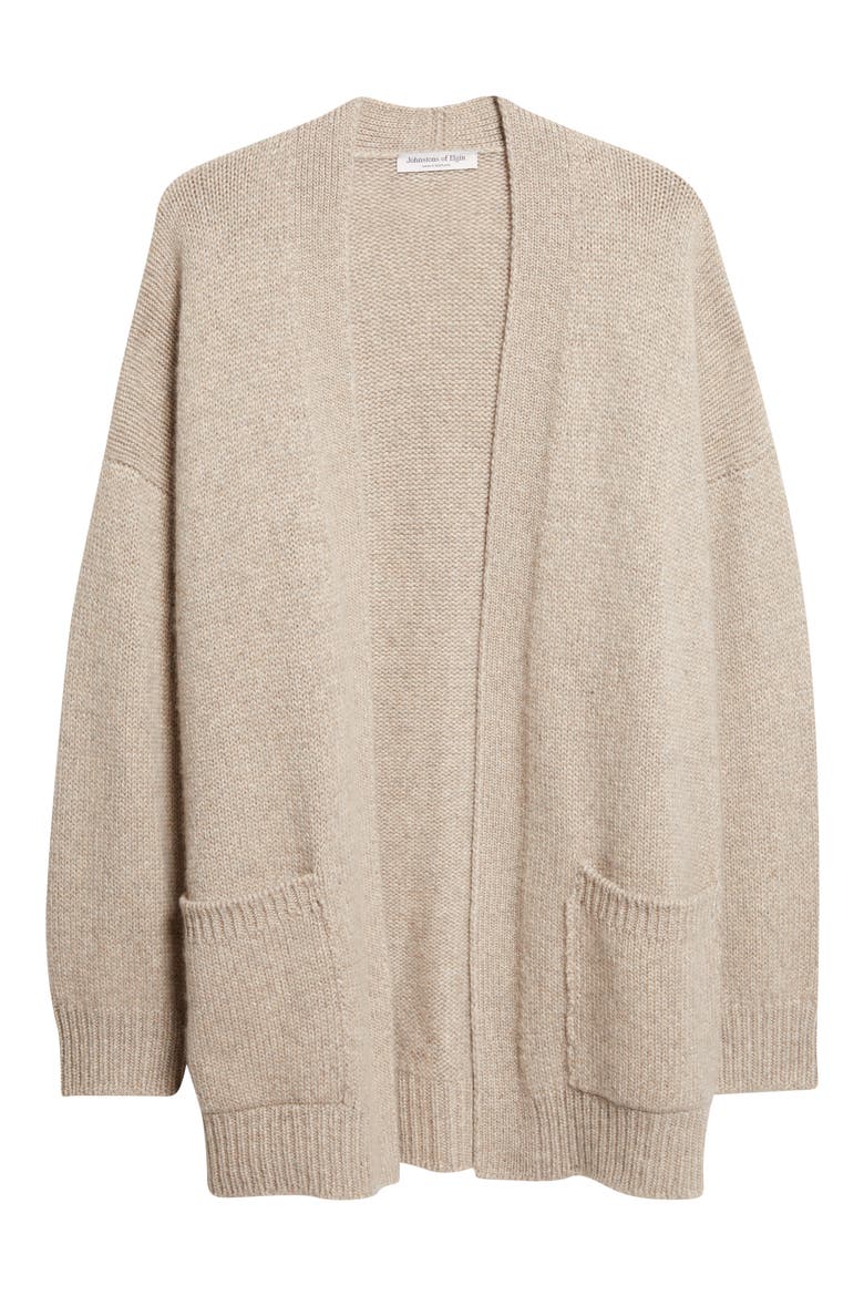 Bay Slouchy Cashmere & Cotton Cardigan, Alternate, color, SEA SHELL