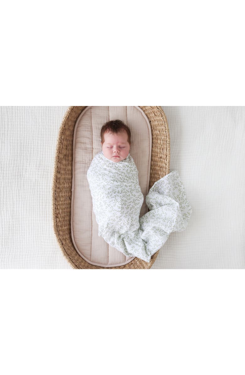 Lulujo Cotton Muslin Swaddle, Alternate, color, Greenery