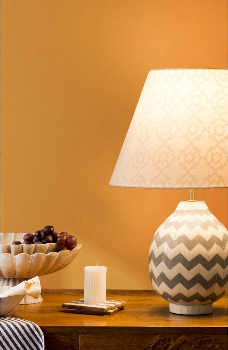 Mela Artisans Grey Herringbone Table Lamp, Alternate, color,