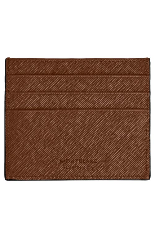 Montblanc Sartorial Leather Card Holder In Brown