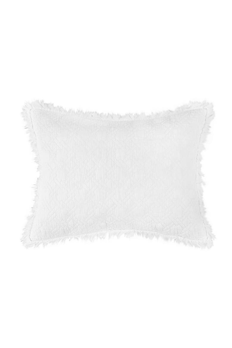 Trellis Cotton Geometric Stitch Quilt Set - Reversible and Machine Washable, Alternate, color, White