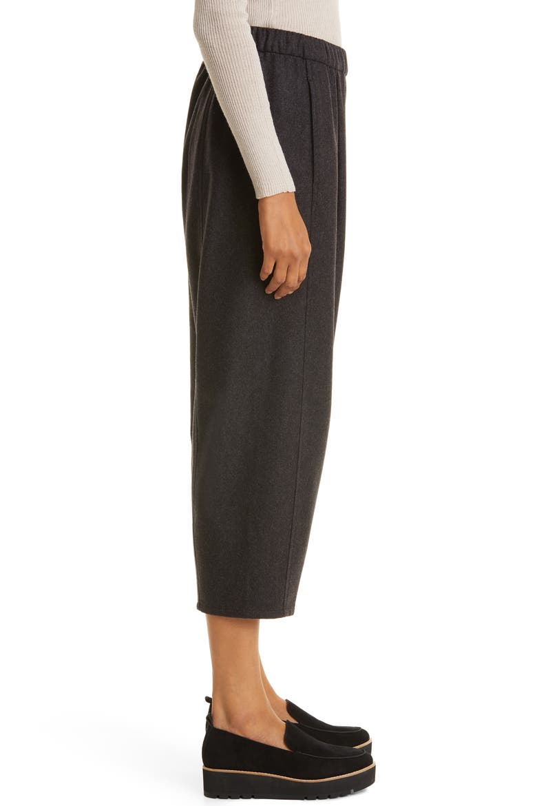 Crop Wool Lantern Pants, Alternate, color, CHARCOAL