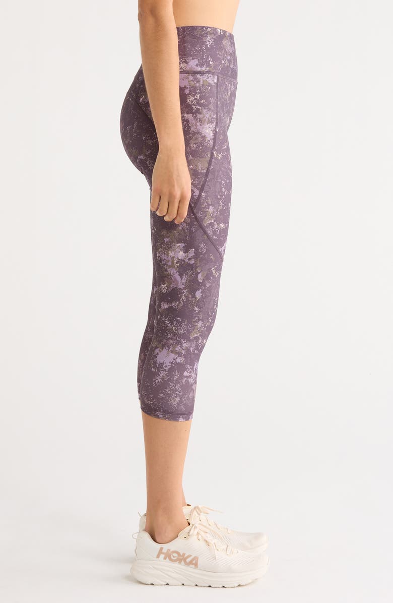 Sweaty Betty Power Workout Crop Leggings, Alternate, color, Purple Erosia Print