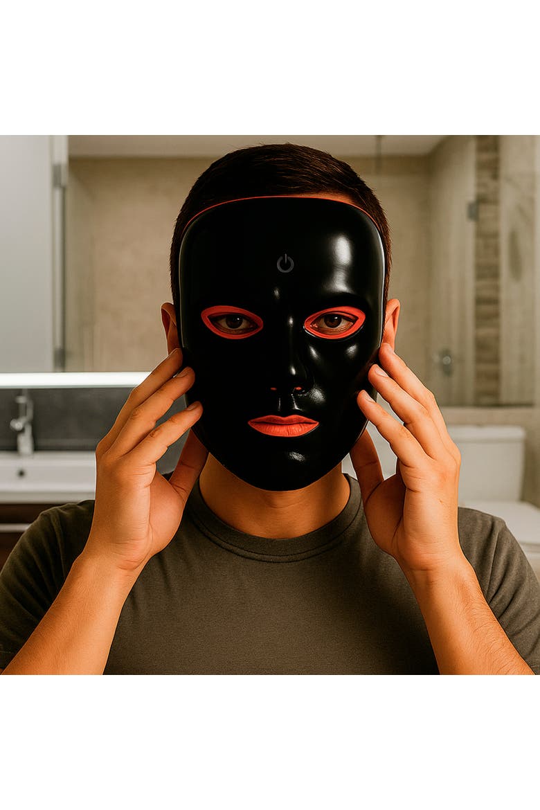 7-in-1 LED Light Therapy Mask - Advanced Skin Rejuvenation at Home, Alternate, color, Black