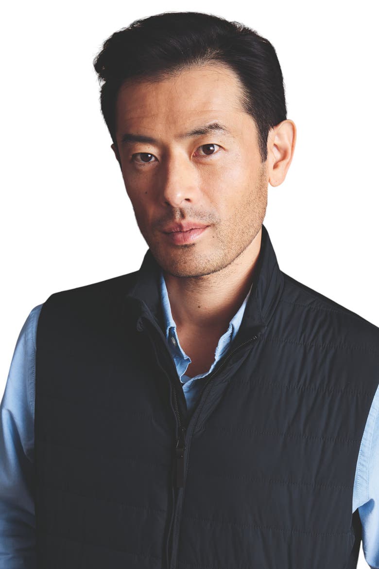 Lightweight Quilted Vest, Alternate, color, Navy