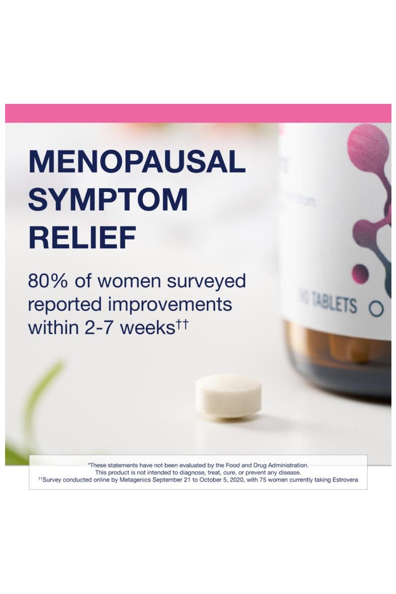 HerWellness Estrovera Plant-Based Menopause Relief Supplement 90 Tablets, Alternate, color, None