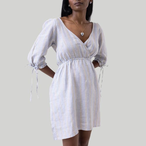 REISTOR REISTOR GATHERED ELBOW SLEEVE SHORT DRESS