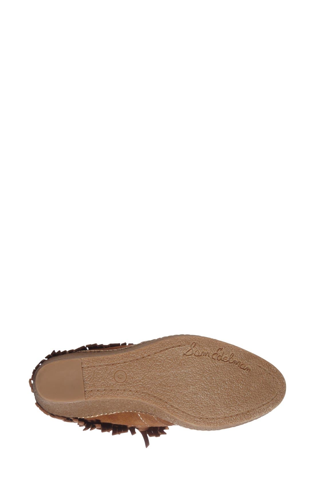 Sam Edelman 'Kemper' Fringe Wedge Bootie, Alternate, color, 