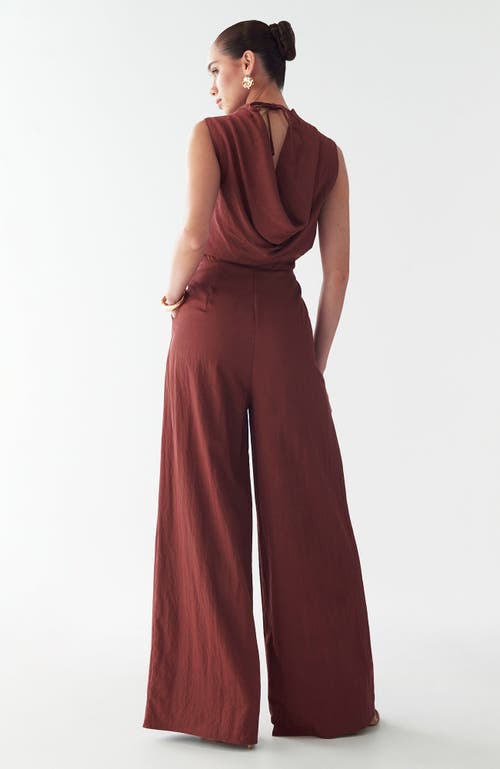 Bwldr Annie Jumpsuit In Burgundy