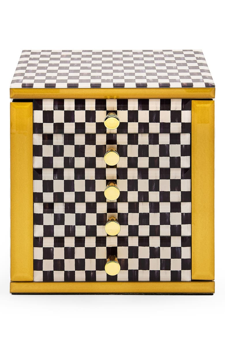 MACKENZIE CHILDS Courtly Check Jewelry Armoire, Alternate, color, Black