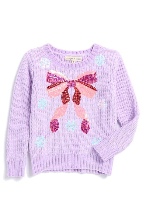Kids' Sequin Snowflake Chenille Sweater (Little Kid)
