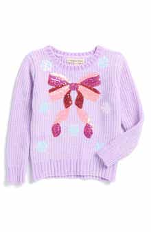 MARGAUX AND LEXI Kids' Sequin Snowflake Chenille Sweater