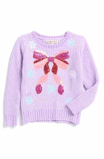 MARGAUX AND LEXI Kids' Sequin Snowflake Chenille Sweater